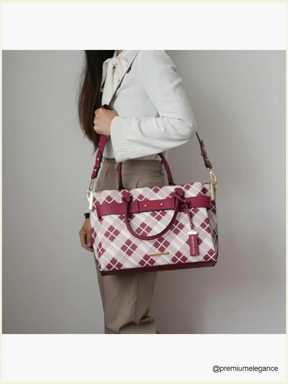 Vegan Leather Satchel Bag Crossbody Shoulder Handbag Top Handle
